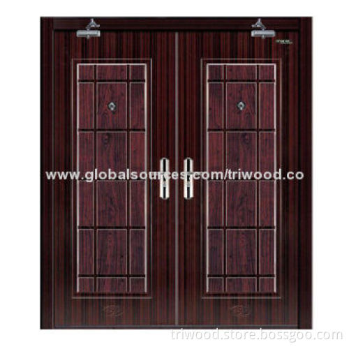 Metal Fire Rated Door with Perlite Core and Powder Coated to Suitable 0.5, 1, 1.5 Hours Fire Rating